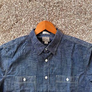 J.Crew Chambray Work shirt. Steel Blue. Size M.